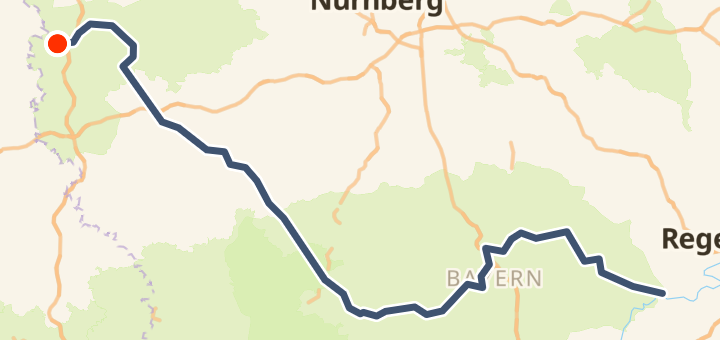 Der Altmühltal-Radweg — 237 km road point-to-point.