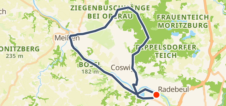 Dresden, Deutschland — 46 km road loop near Dresden, DE.