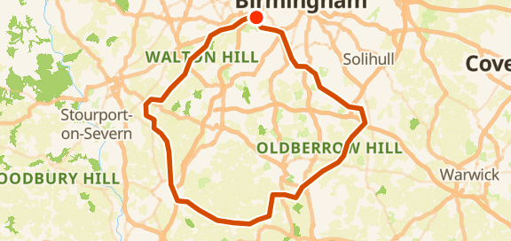 Gravel Ride To Clee — 102 km gravel loop near Birmingham, GB.