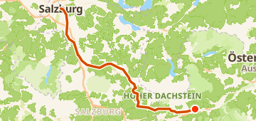 Map of Gravel-Tour nach Dachstein Südwand — Day 3, a 104 km gravel route near Haus im Ennstal, AT.