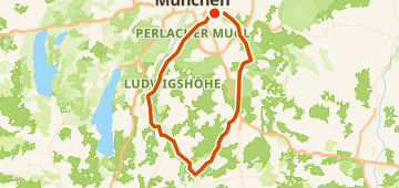 Map of Gravel-Tour nach Scenic Route from Sachsenkam to Kleinhartpenning via Kloster Reutberg, a 109 km gravel loop near Munich, DE.
