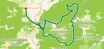Jochbergalm-Trail von Grassau — 46 km MTB loop near Grassau, DE.