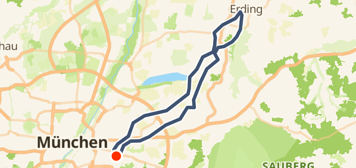 MUC - Erding — 67 km road loop.
