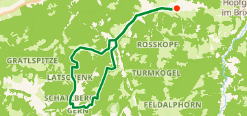 Map of Mountainbike-Tour nach Blick auf den Speichersee Schatzberg, a 37 km mtb loop near Wildschönau, AT.