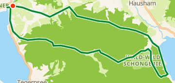 Map of Tegernsee -> Schliersee Rodeo, a 30 km mtb loop near Gmund, DE.