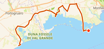 Map of MUC - Verona Tag 6, a 102 km gravel route near Grado / Grau, IT.