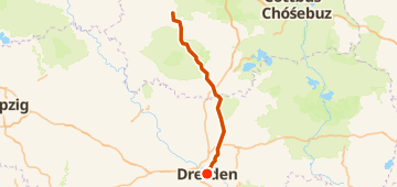 Map of von Dresden nach Stralsund - Tag 1 - von Dresden nach Hillmersdorf, a 100 km gravel route near Dresden, DE.